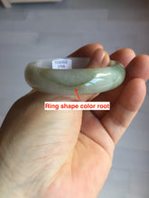 Load image into Gallery viewer, 50.5mm 100% natural Type A light green/purple oval jadeite jade bangle Y166-3705