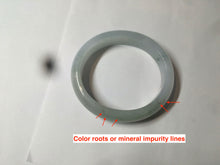 Load image into Gallery viewer, 49mm Certified Type A 100% Natural light green white oval Jadeite Jade bangle AX56-0365