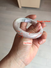 Load image into Gallery viewer, 56.9mm Certified Type A 100% Natural dark green/white/purple Jadeite Jade bangle BL82-4053
