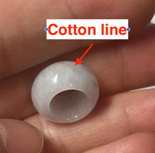 Load image into Gallery viewer, 33.6/23.5/14.7mm Type A 100% Natural light purple white Jadeite Jade concentric circle safety Guardian ring pendant set BK113