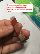 Load image into Gallery viewer, 53.2mm 100% natural red/pink/white square red jasper stone bangle XY77