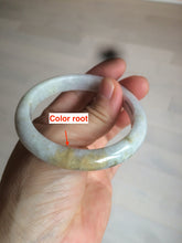 Load image into Gallery viewer, 52.3mm Certified type A 100% Natural green/white/very light purple/yellow Jadeite Jade bangle AZ77-1629
