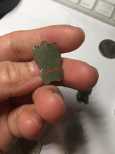 Load image into Gallery viewer, Type A 100% Natural oily dark green/light green/purple/white jadeite jade cat kitty pendant PD200