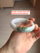 Load image into Gallery viewer, 55mm certified 100% natural Type A sunny green light purple jadeite bangle PA186-4759