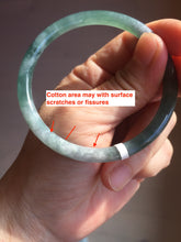Load image into Gallery viewer, 56.3mm Certified Type A 100% Natural dark green/blue/gray with Guatemala slim round cut Jadeite bangle BG202-8832