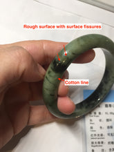 Load image into Gallery viewer, 58.5mm Certified 100% natural Type A dark green/black/brown jadeite bangle PD34-9771