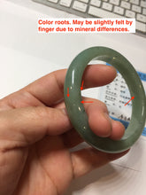 Load image into Gallery viewer, 卖了 55mm Certified Type A 100% Natural Oily Dark Green Gray Black(油青) Jadeite Jade Bangle PH258-7155
