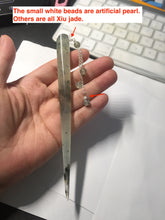 Load image into Gallery viewer, 15.5cm 100% Natural icy watery black/clear (水墨) Xiu Jade Serpentine hairpin AW28