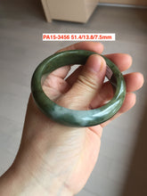 Load image into Gallery viewer, 52-63mm certified Type A 100% Natural dark green/white/black Jadeite Jade bangle group with defects GL1
