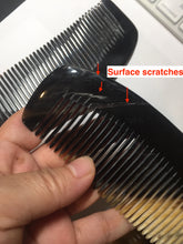 Load image into Gallery viewer, 11x5cm 100% Natural black yellow Buffalo Horn Comb big flaws group XY107