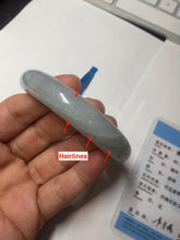 Load image into Gallery viewer, 56.3mm certified 100% natural type A icy watery white light green chubby jadeite jade bangle AH97-0549