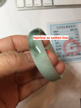 Load image into Gallery viewer, 51.5mm Certified type A 100% Natural light green thin Jadeite Jade bangle PB269-1039