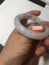 Load image into Gallery viewer, 51.5mm certified 100% natural type A icy watery light green/purple jadeite jade bangle BQ1-8154