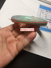 Load image into Gallery viewer, 59mm Certified Type A 100% Natural sunny green purple Jadeite Jade bangle BP40-1180