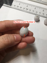 Load image into Gallery viewer, 12-14mm Type A 100% Natural white/light green/purple Jadeite Jade LuluTong (Every road is smooth) pendant S68