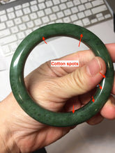 Load image into Gallery viewer, 57.4m certified 100% Natural dark green/black nephrite (碧玉) bangle HT168-8-3907