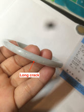 Load image into Gallery viewer, 57.2mm type A 100% Natural green/white round cut jadeite jade bangle AR97-2795