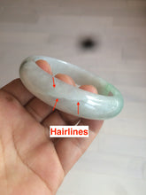 Load image into Gallery viewer, 55.6mm Certified type A 100% Natural icy watery light green Jadeite bangle AY24-1699