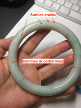 Load image into Gallery viewer, 75.7mm certified Type A 100% Natural sunny green/light green round cut plus size Jadeite Jade bangle AY100-9626