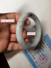 Load image into Gallery viewer, 56.8mm Certified Type A 100% Natural yellow/purple/green(FU LU SHOU) Jadeite Jade bangle AC87-0747