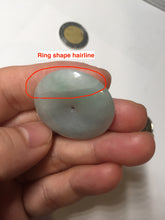 Load image into Gallery viewer, 28.6/5.6mm Type A 100% Natural sunny green light purple red Jadeite Jade Safety Guardian Button donuts Pendant group BP112