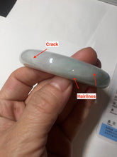 Load image into Gallery viewer, 56.5mm certified 100% natural type A white/light green white purple jadeite jade bangle AH100-0545