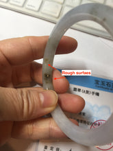 Load image into Gallery viewer, 57.8mm certified Type A 100% Natural light purple brown with red brown floating flowers round cut Jadeite Jade bangle J135-4082