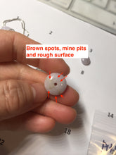 Load image into Gallery viewer, 14mm Type A 100% Natural light purple white Abacus-Bead Peace and Safety Guardian Donuts Buckle jadeite Pendant group PH116