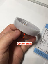 Load image into Gallery viewer, 51mm Certified Type A 100% Natural light purple/white square Jadeite Jade bangle BN92-2723