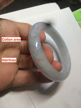 Load image into Gallery viewer, 56.4mm 100% natural Type A icy light green/purple jadeite jade bangle AX52-0307