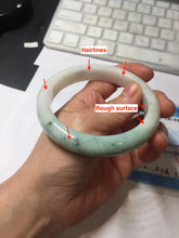 Load image into Gallery viewer, 60mm Certified Type A 100% Natural sunny green white Jadeite bangle PA263-3841