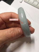 Load image into Gallery viewer, 56.7mm certified type A 100% Natural light green/blue purple Jadeite Jade bangle AB2-1325