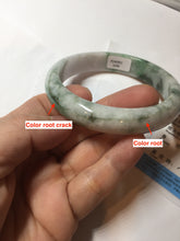 Load image into Gallery viewer, 60.2mm certificated Type A 100% Natural dark green/sunny green/white/purple Jadeite Jade bangle AA102-3268