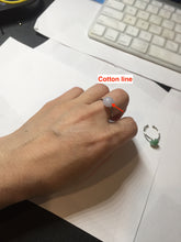 Load image into Gallery viewer, 100% Natural light purple white cabochon jadeite ring (adjustable size) PH39
