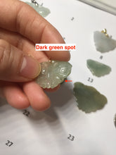 Load image into Gallery viewer, 100% Natural type A icy watery light green Jadeite Jade butterfly pendant PH113-2