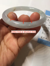 Load image into Gallery viewer, 55mm certified 100% natural Type A light green purple white round cut jadeite jade bangle PA237-9872