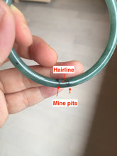 Load image into Gallery viewer, 58.8mm Certified Type A 100% Natural dark green/blue/gray/black slim round cut Guatemala Jadeite bangle GL36-16-3806