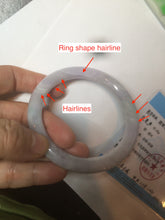 Load image into Gallery viewer, 58mm certified 100% natural type A light green/purple round cut jadeite jade bangle AJ66-0019