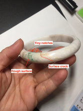 Load image into Gallery viewer, 63.5mm Certified Type A 100% Natural sunny green/white Jadeite Jade bangle BL11-4017