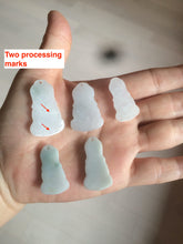 Load image into Gallery viewer, 100% Natural light green white jadeite Jade baby buddha (宝宝佛) pendant AX27