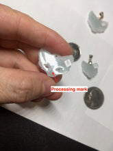 Load image into Gallery viewer, 100% natural type A white light green jadeite jade fox mask pendant necklace PD101