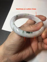 Load image into Gallery viewer, 56.4 mm certificated Type A 100% Natural green purple white Jadeite Jade bangle BL65-6232