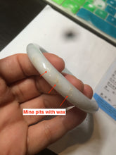 Load image into Gallery viewer, 53.5mm certified Type A 100% Natural light purple/white Jadeite Jade bangle AX82-0310