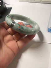 Load image into Gallery viewer, 57.8mm Certified Type A 100% Natural sunny green dark green white Jadeite bangle AZ164-6583