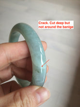 Load image into Gallery viewer, 56.8mm 100% natural Type A icy watery green jadeite jade bangle AX51-7558