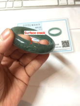 Load image into Gallery viewer, 51.3mm Certified Type A 100% Natural Light Green/Blue/Gray With Flying Snow Guatemala Jadeite Bangle PH264-1248