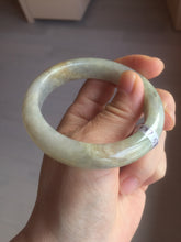 Load image into Gallery viewer, 53.2mm certified type A 100% Natural green/yellow/purple/gray Jadeite Jade bangle G109-3537