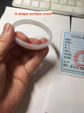 Load image into Gallery viewer, 48.7mm certified 100% natural type A light green purple white thin square style jadeite bangle PH227-0980