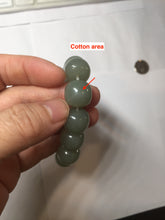 Load image into Gallery viewer, 14x13mm 100% Natural light green/gray vintage style nephrite Jade bead bracelet HE108