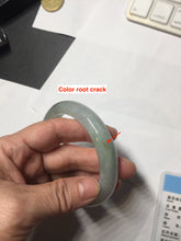 Load image into Gallery viewer, 58.5mm Certified Type A 100% Natural icy watery green/purple chubby Jadeite Jade bangle PB246-9529